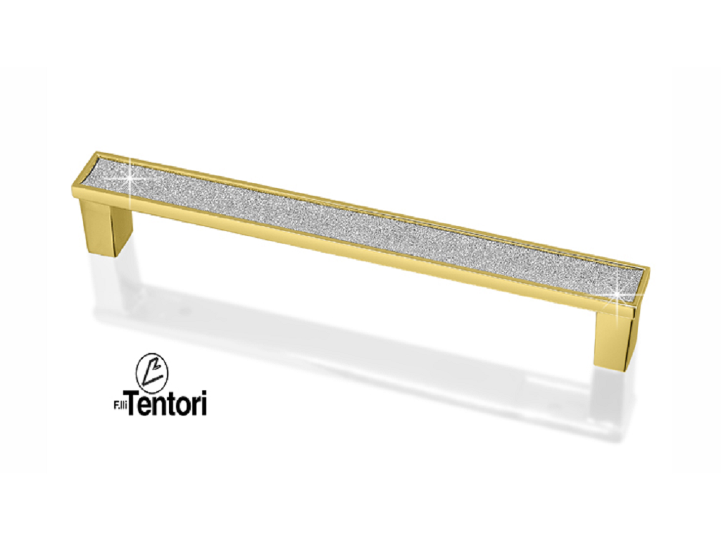 tenm2903a orzc.png MANIGLIETTA MOBILE INTERASSE 96 DA 108x14x20 mm. CON SCINTILLE ARGENTO prodotta da TENTORI - immagine 1